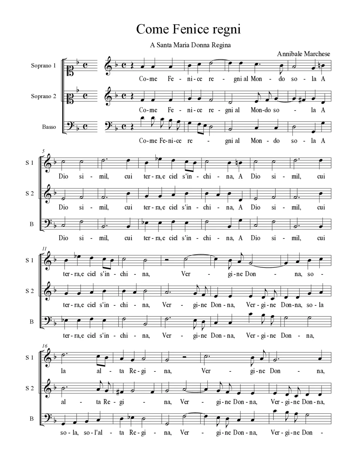 Come Fenice regni - Page 1
