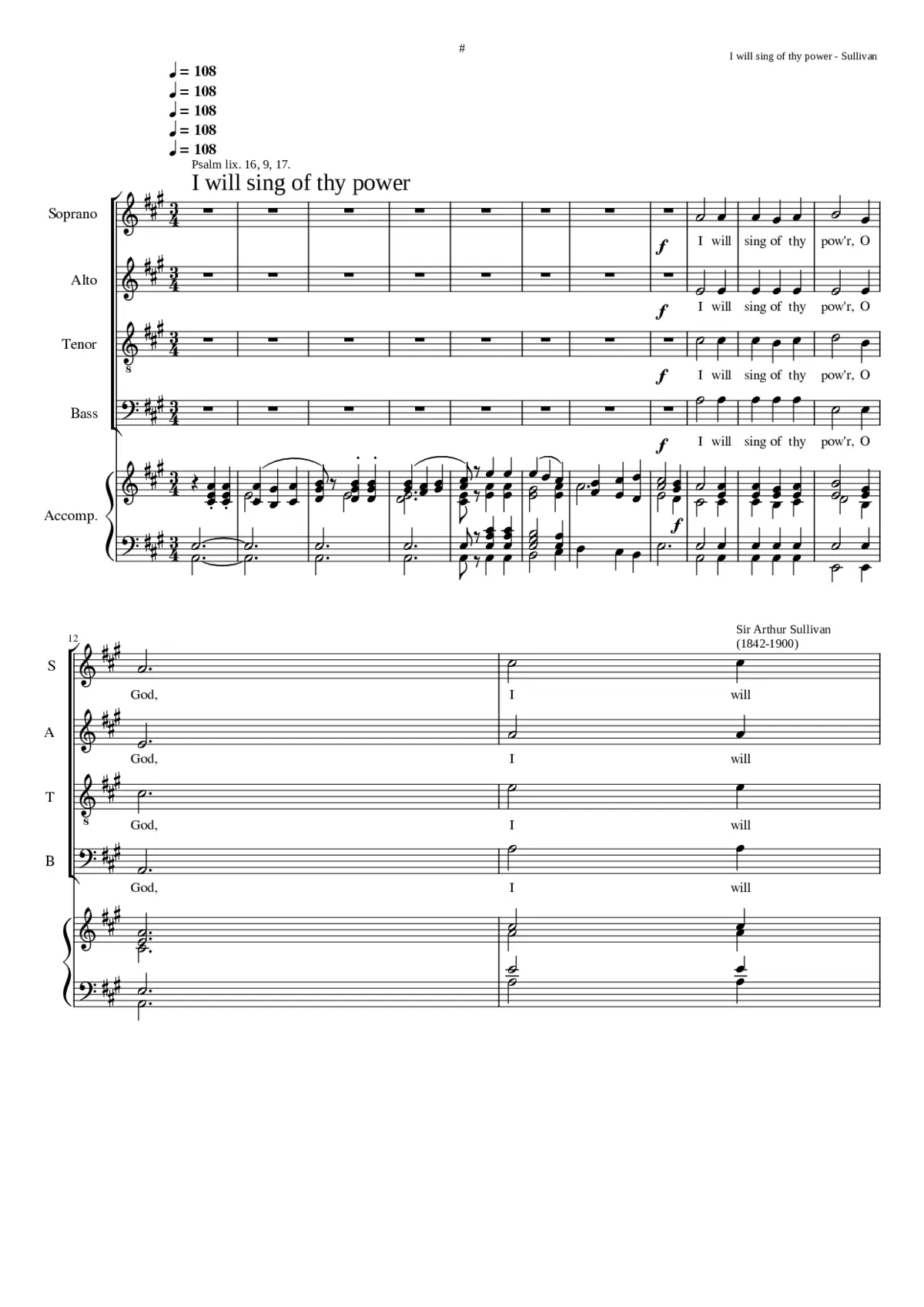 I will sing of Thy power - Page 1