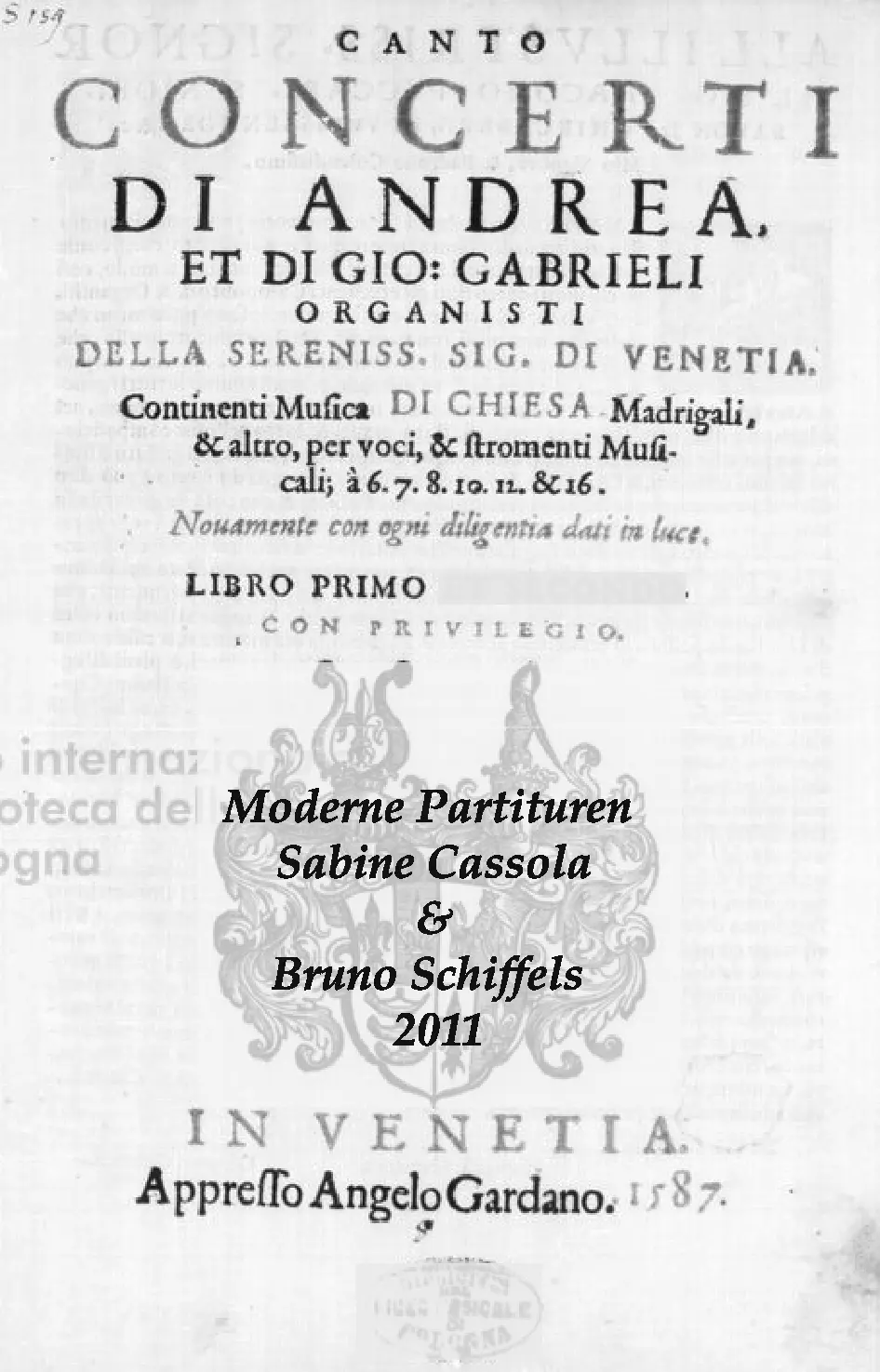 Concerti di Andrea et di Giovanni Gabrieli - Page 1