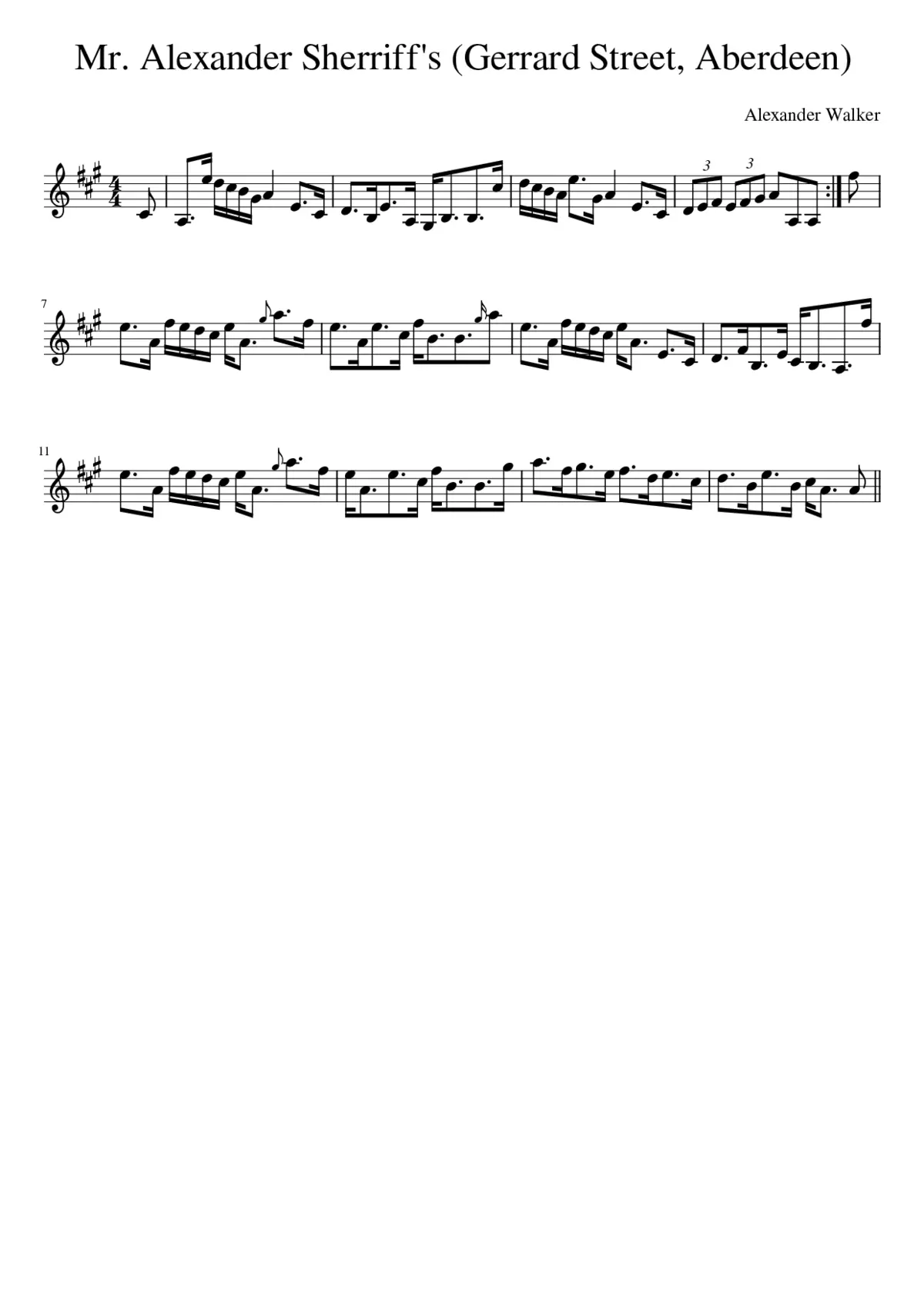 Mr. Alexander Sherriff's (Gerrard Street Aberdeen) - Page 1