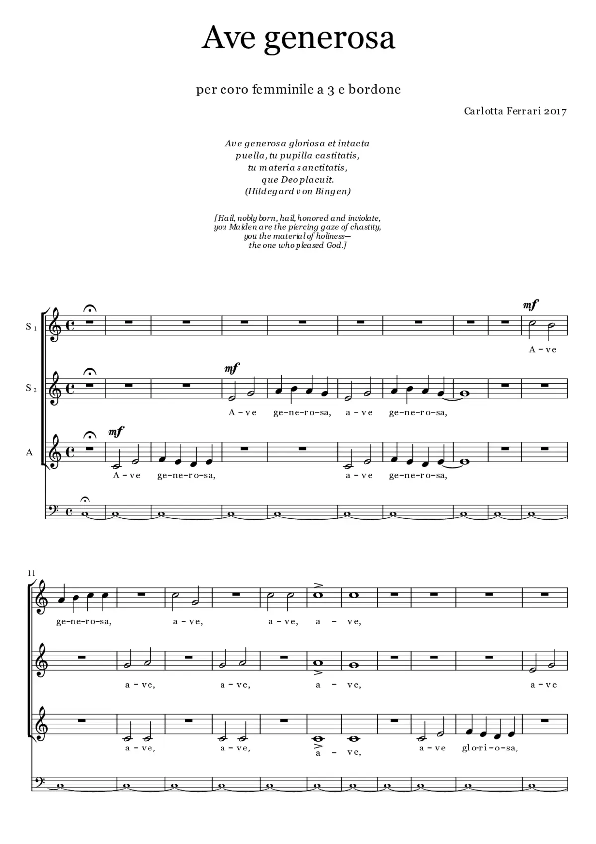 Ave generosa - Page 1