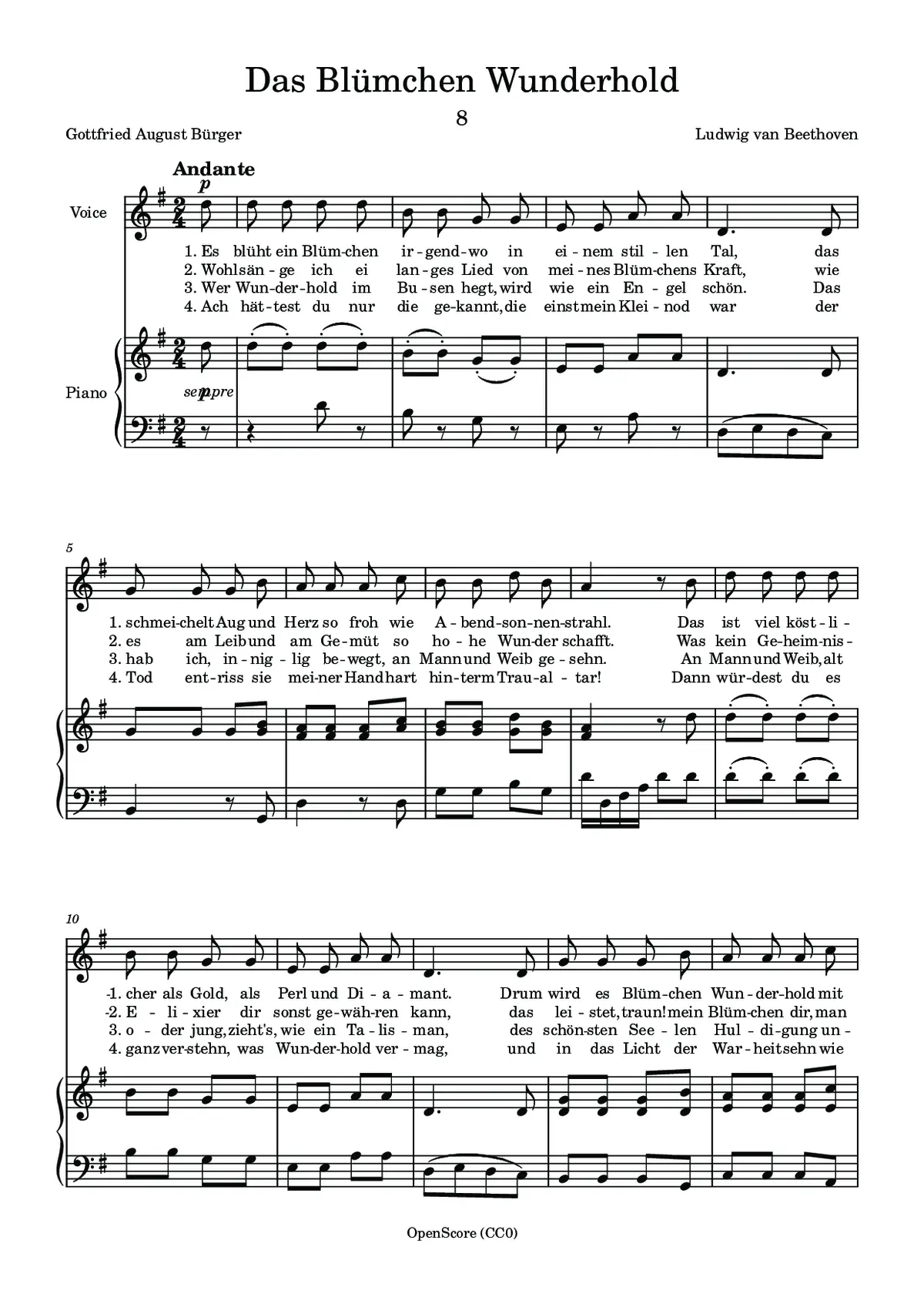 Das Blümchen Wunderhold - Page 1