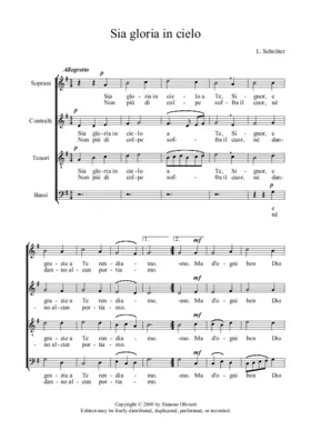 Sia gloria in cielo
