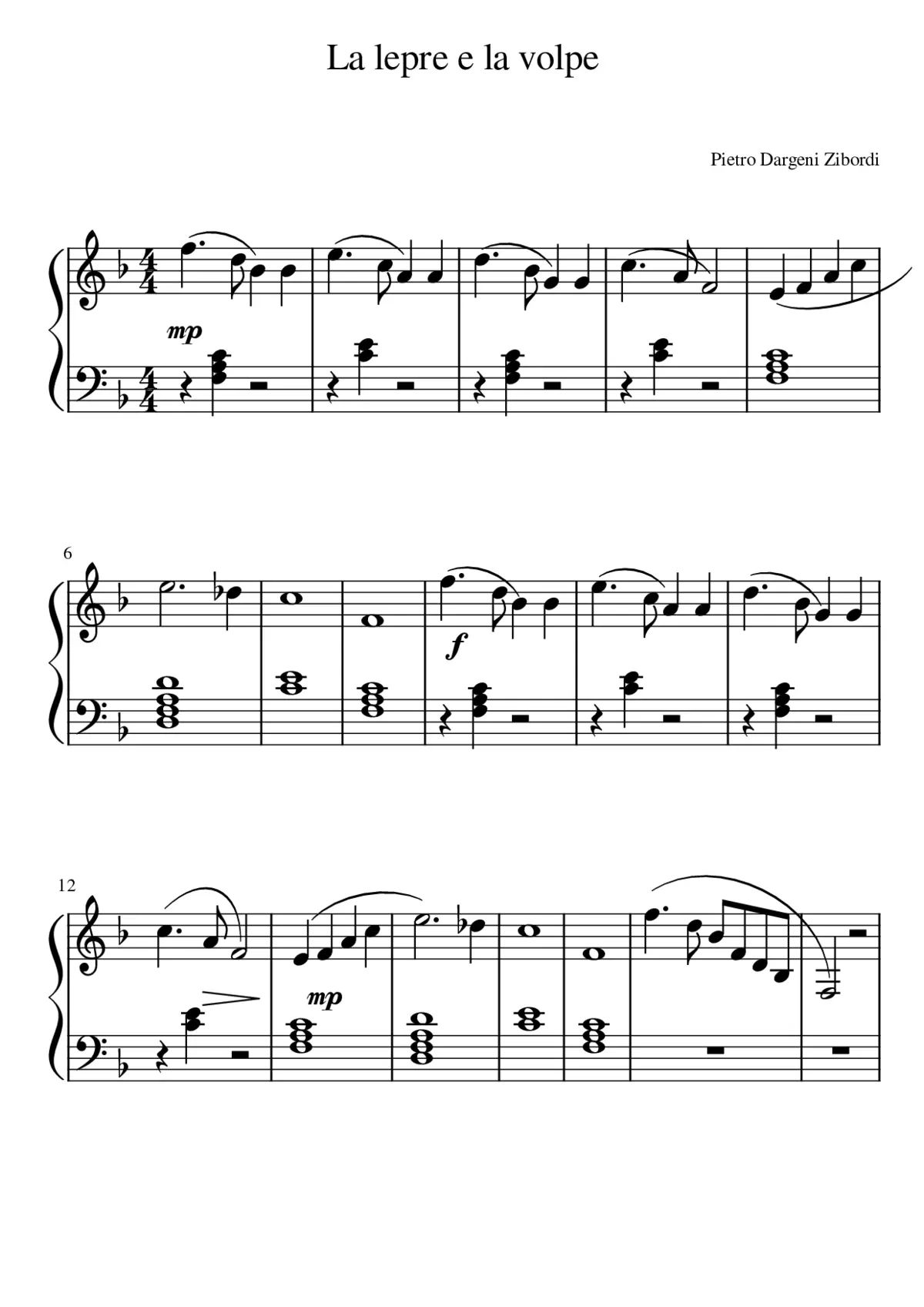 La lepre e la volpe - Page 1