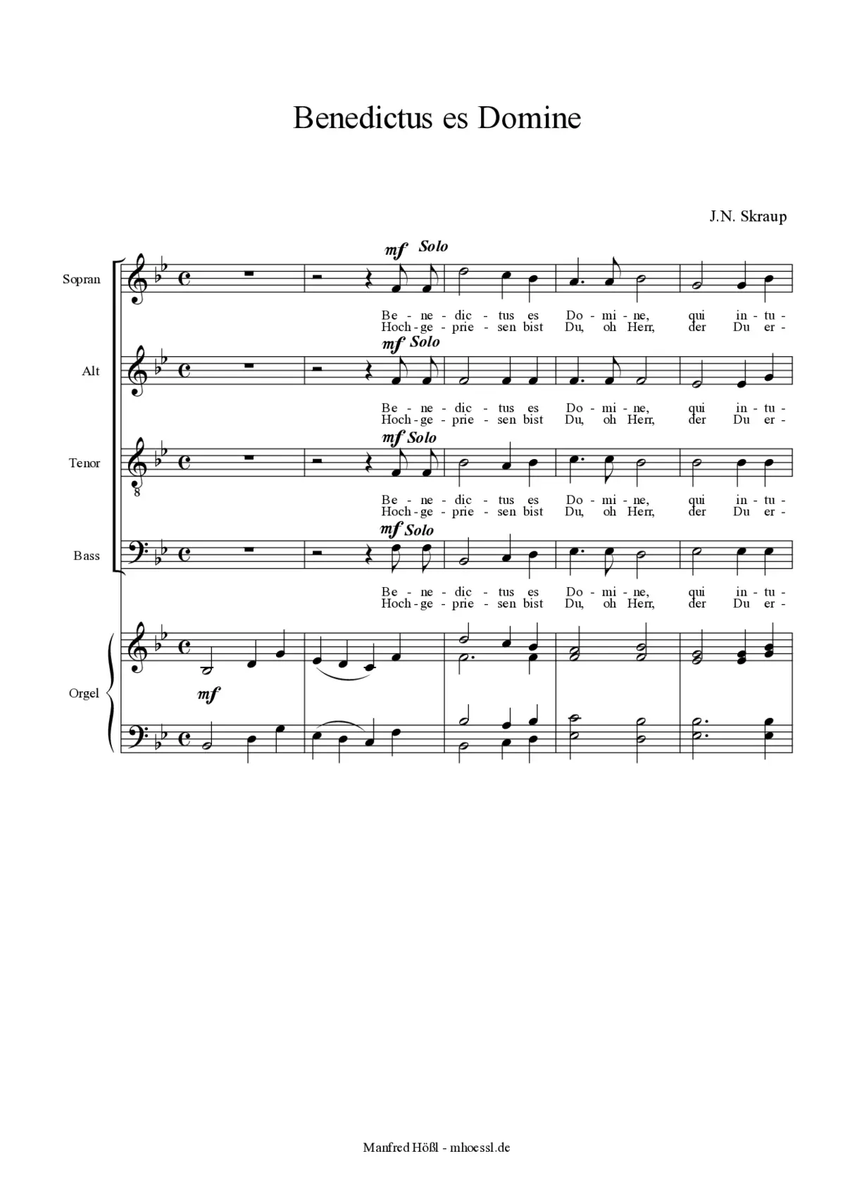 Benedictus es Domine - Page 1