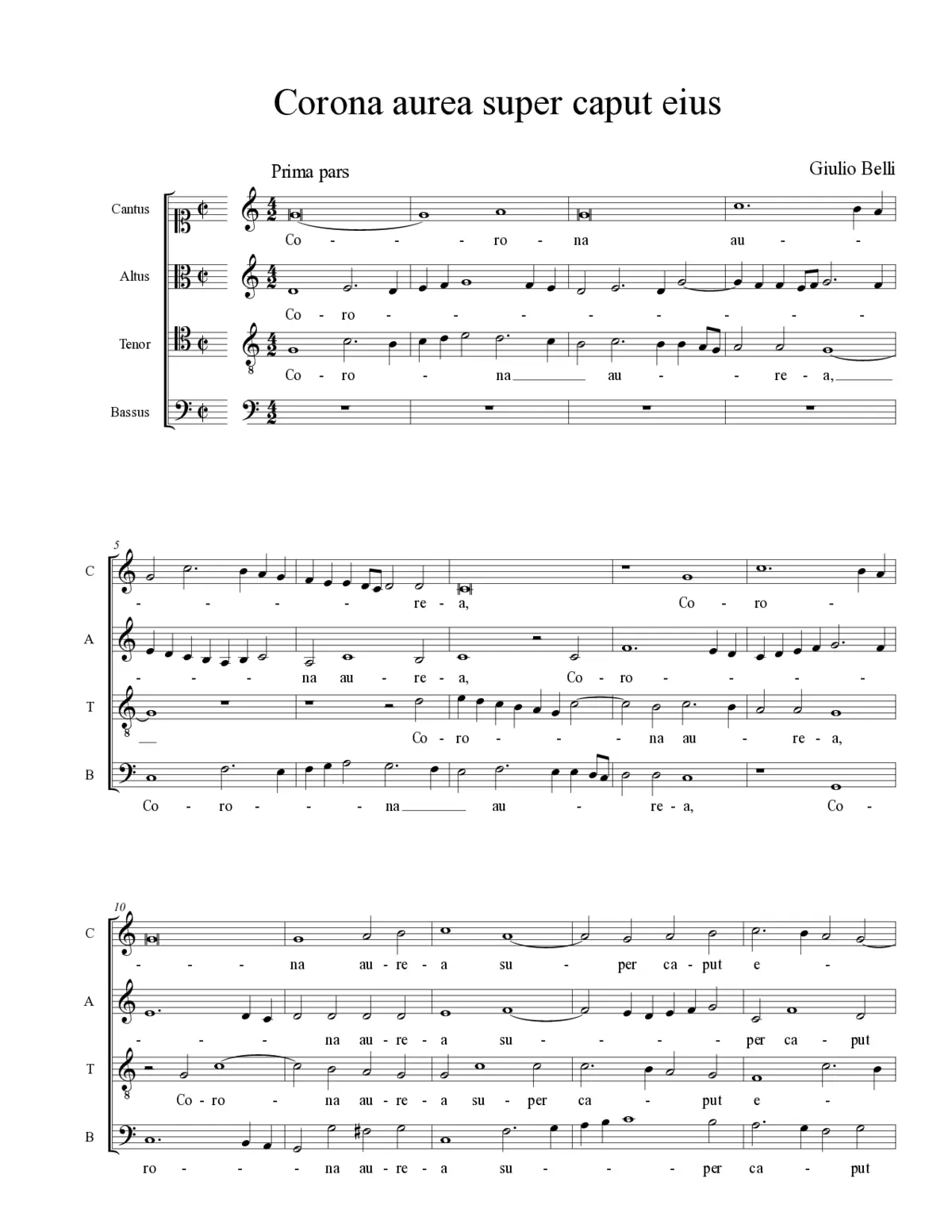 Corona aurea super caput eius - Page 1