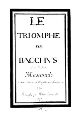 Le triomphe de Bacchus dans les Indes