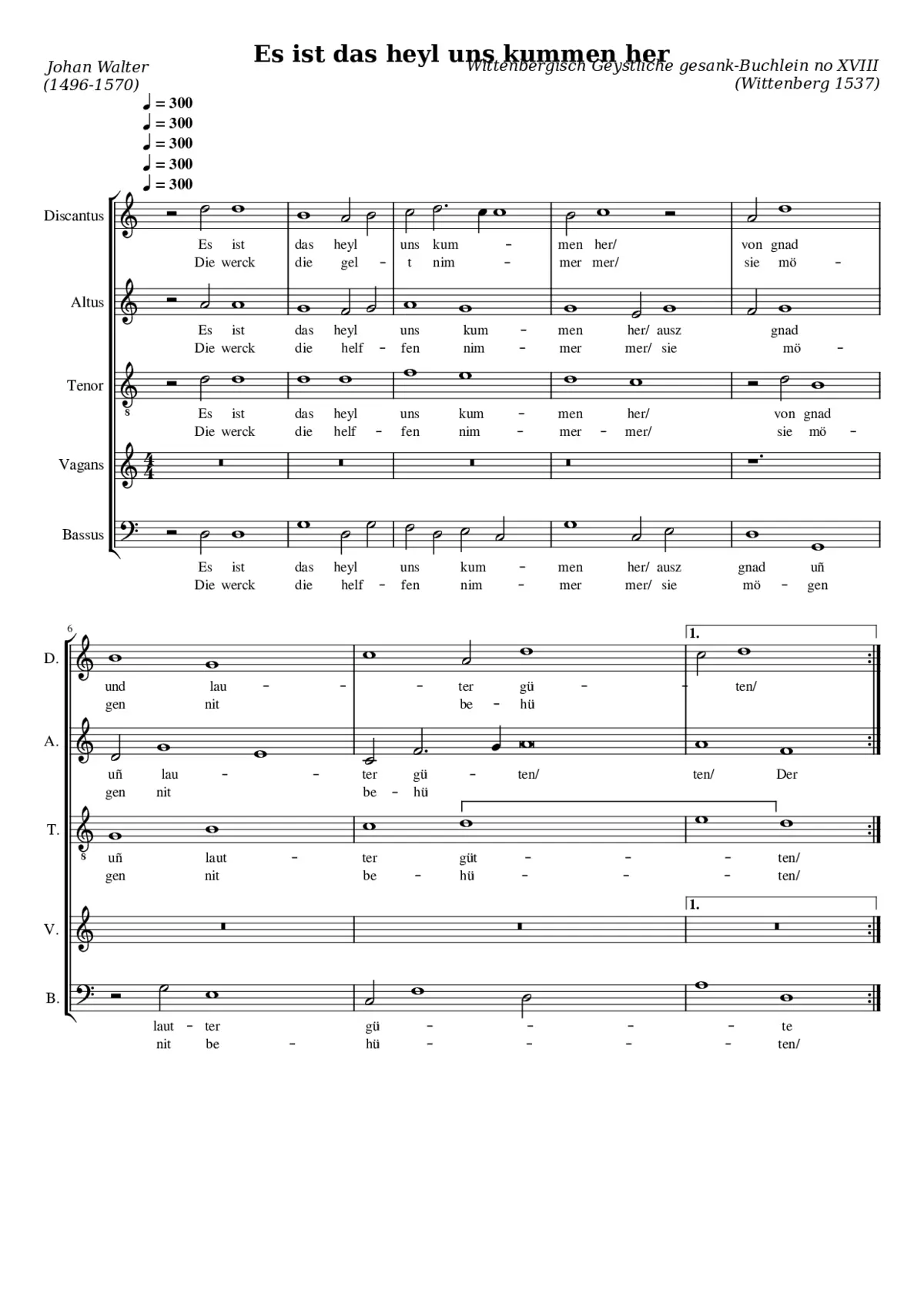 Es ist das Heil uns kommen her - Page 1