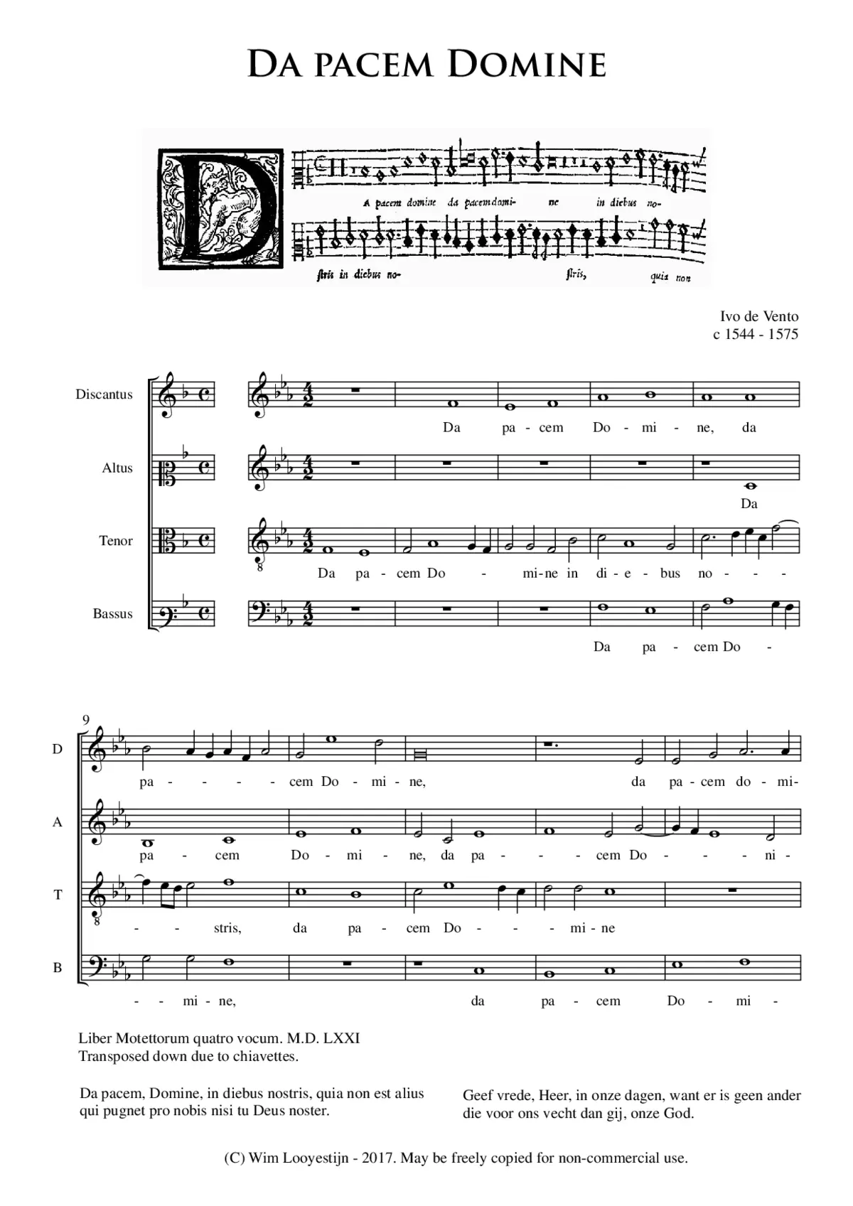 Da pacem, Domine - Page 1