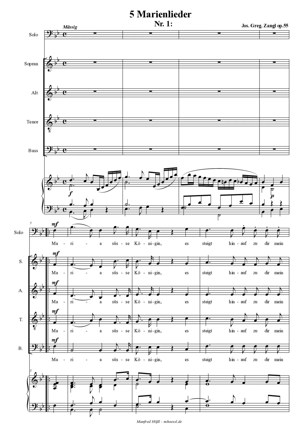 5 Marienlieder - Page 1