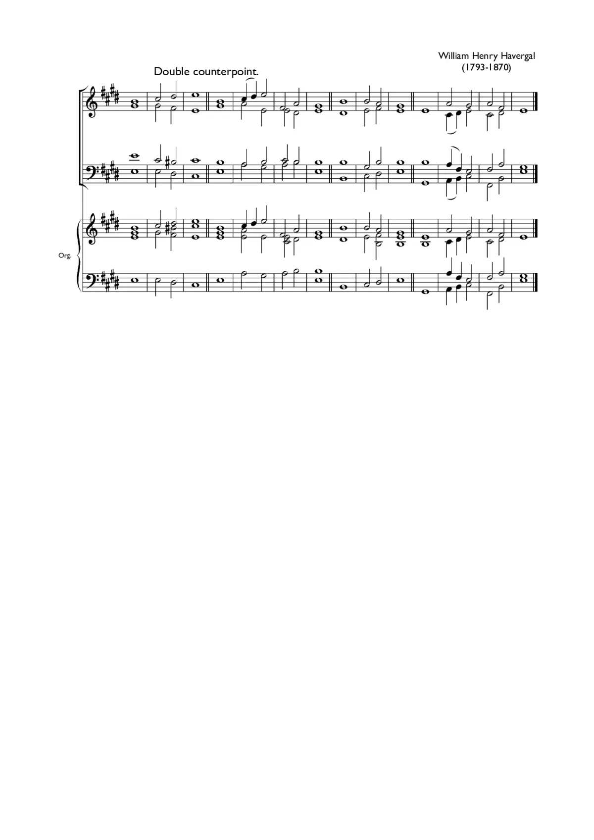 Double chant in E major VI - Page 1