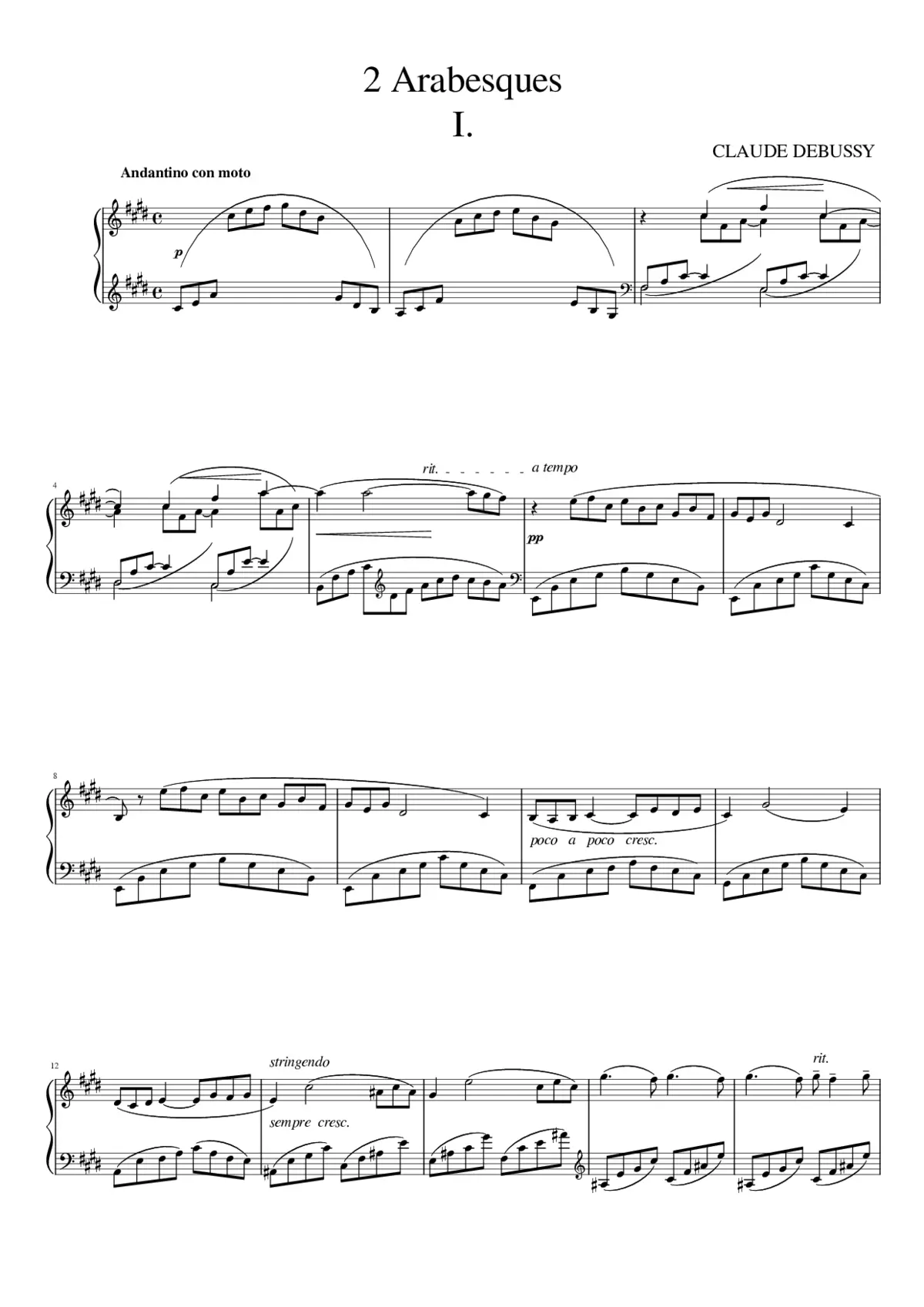 2 Arabesques - Page 1