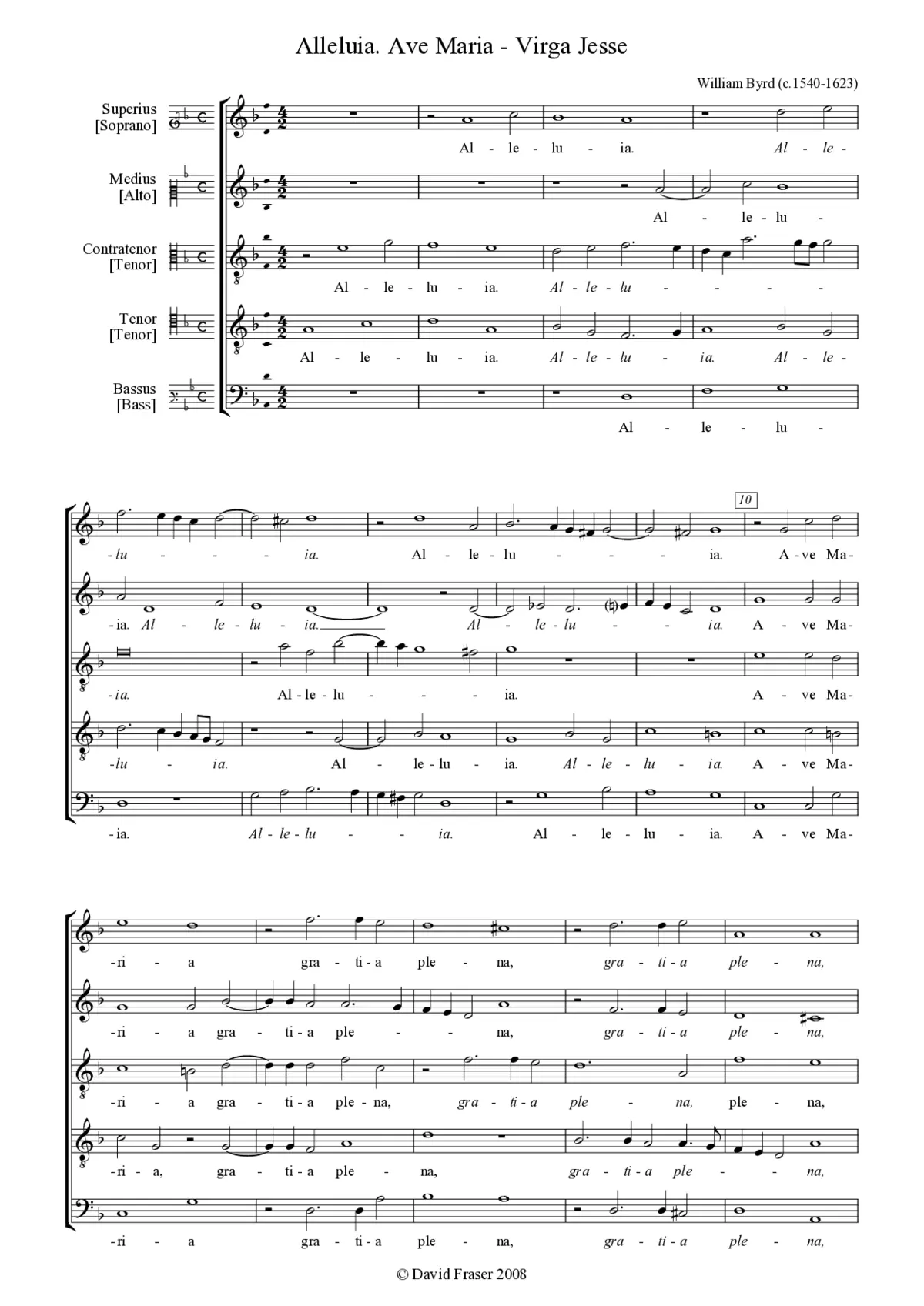 Alleluia. Ave Maria - Virga Jesse floruit - Page 1