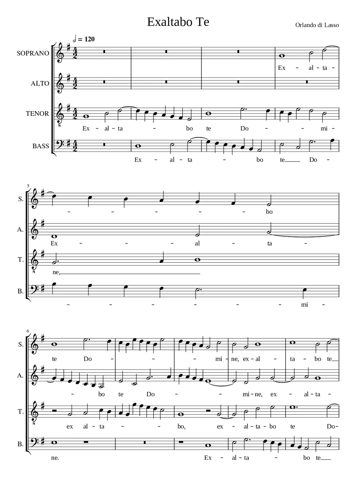 Exaltabo te (one of 3 settings) - Page 1