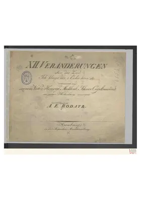 12 Variations on 'Ich klage dir, o Echo hier!'