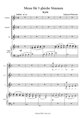 Messe für SSA und Orgel