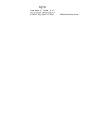 Mass in C minor K427