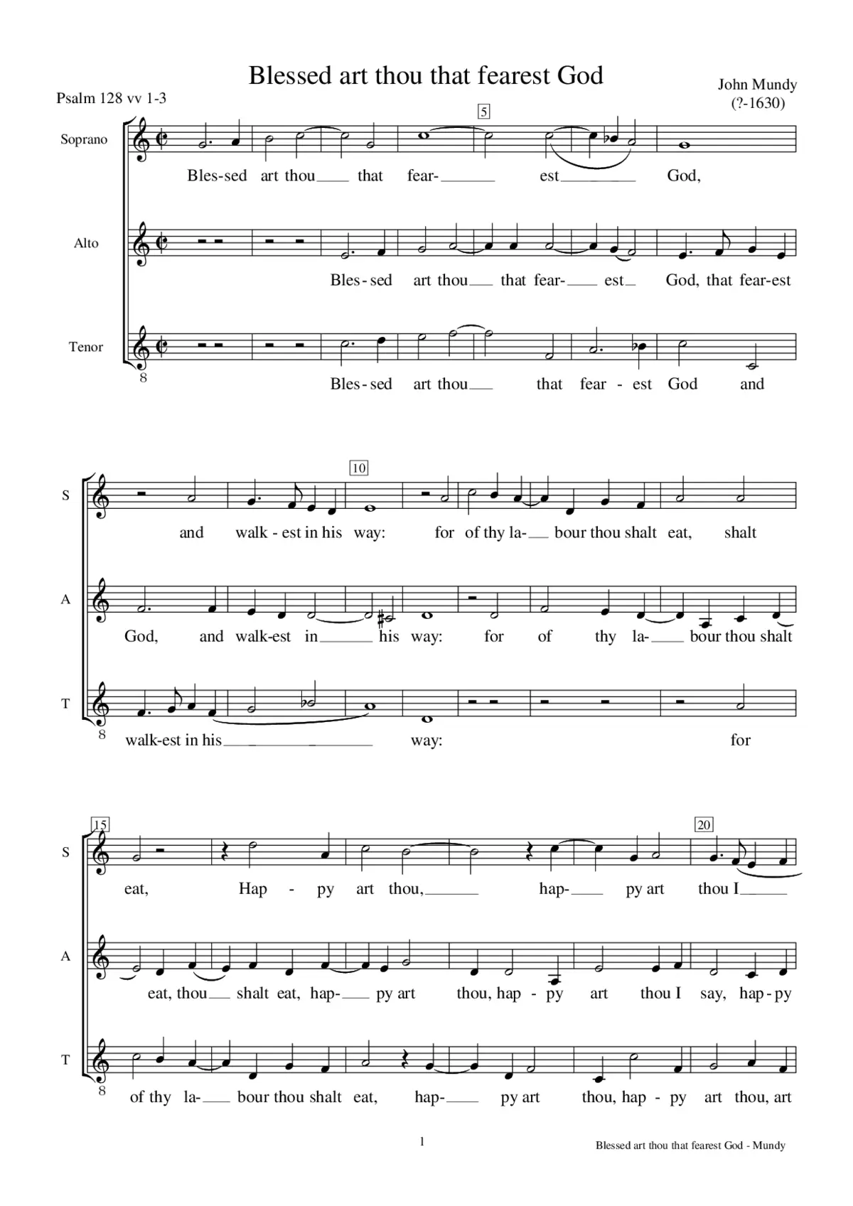 Blessed art thou that fearest God - Page 1