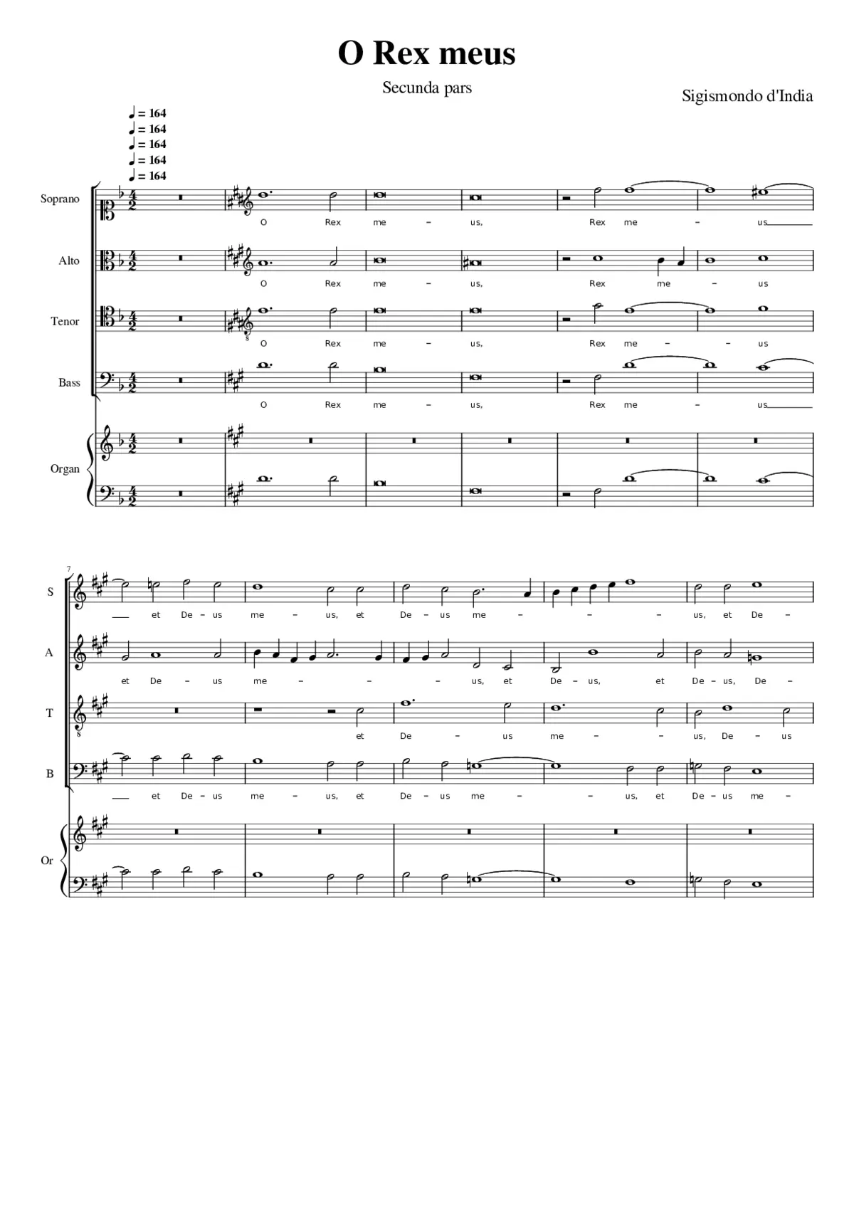 O Rex meus (secunda pars) - Page 1