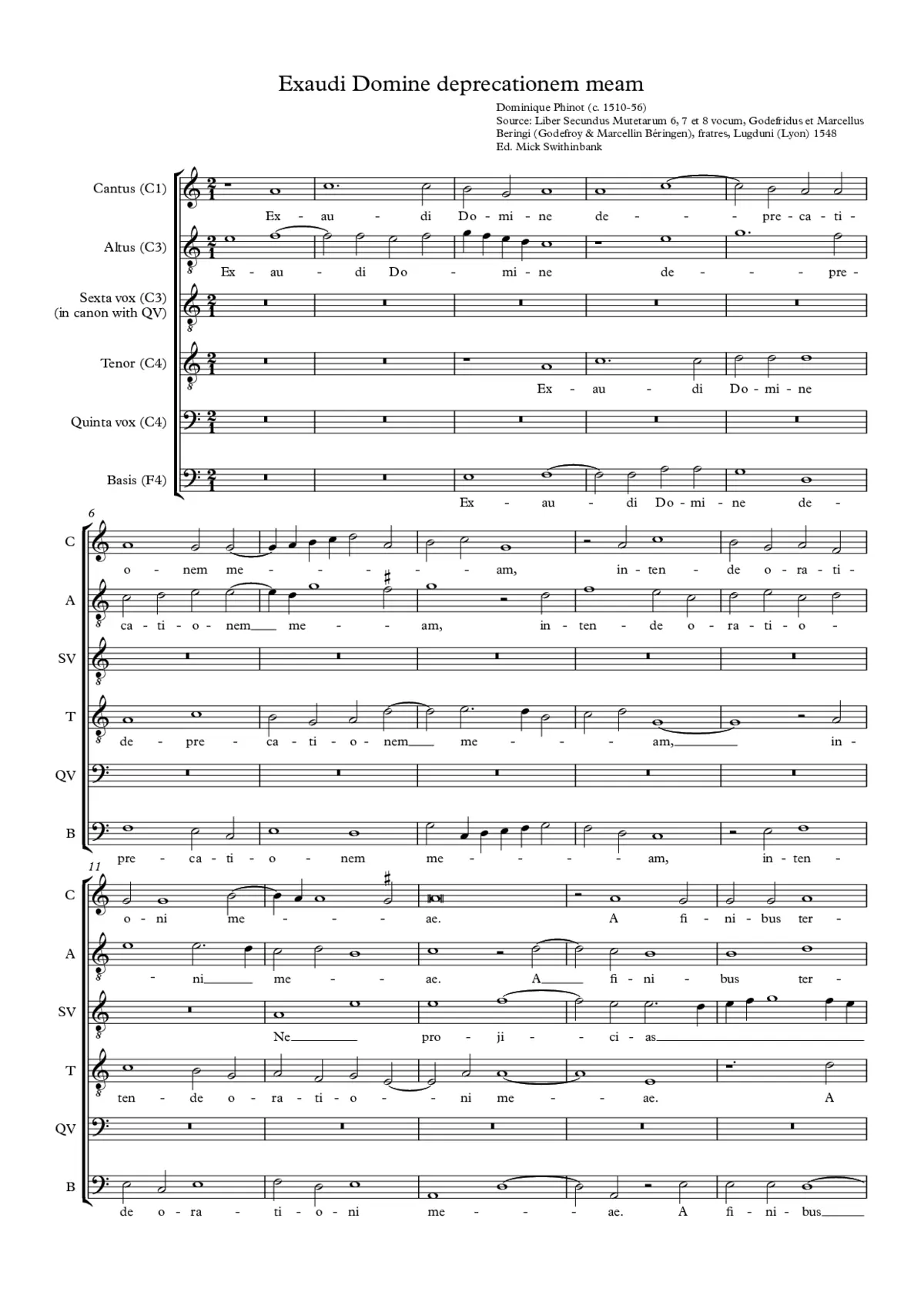 Exaudi Domine deprecationem meam - Page 1