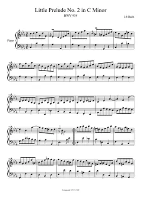 Prelude in C minor BWV 934