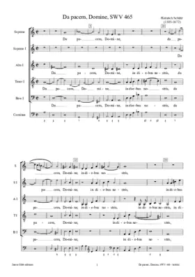 Da pacem, Domine, SWV 465