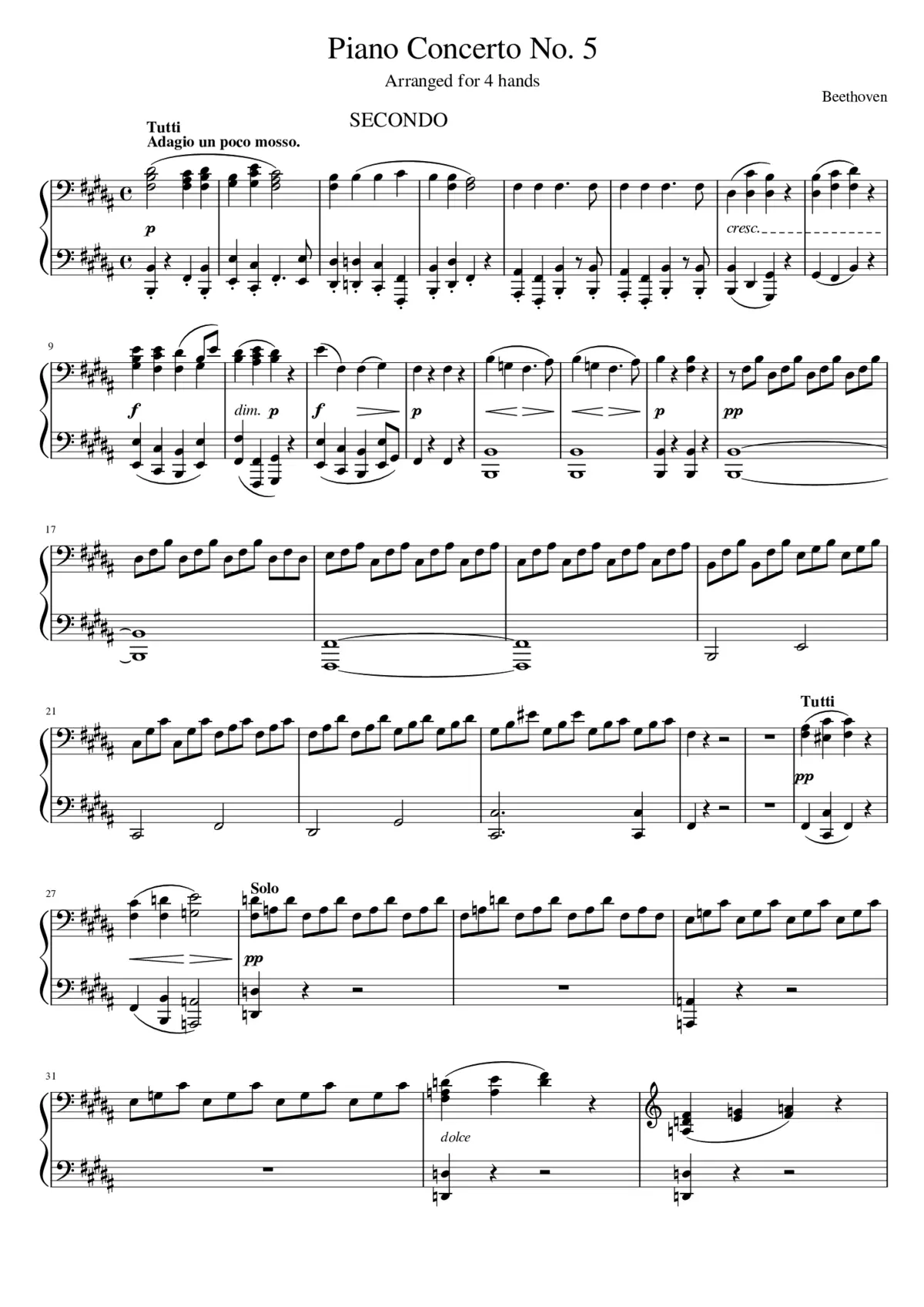 Piano Concerto No.5 Op.73 - Page 1