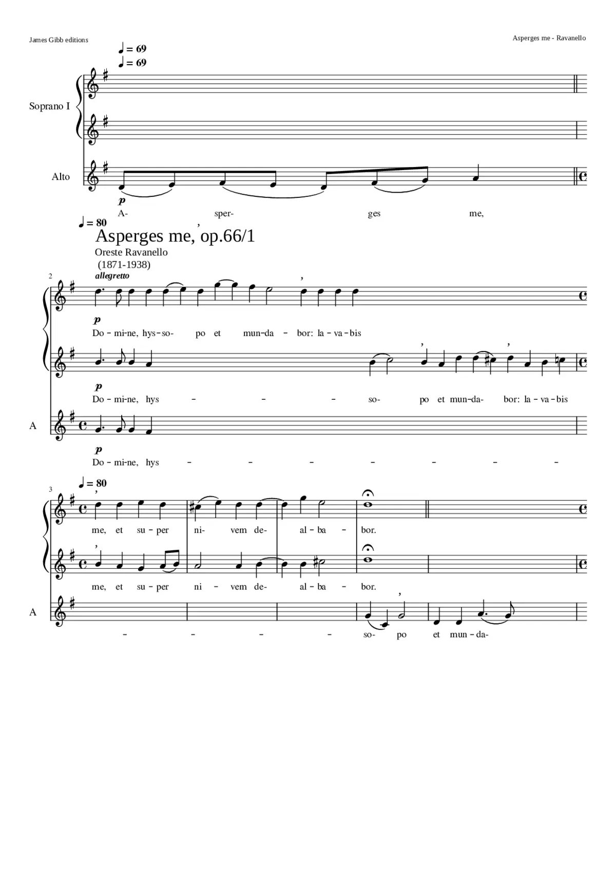 Asperges me op.66/1 - Page 1