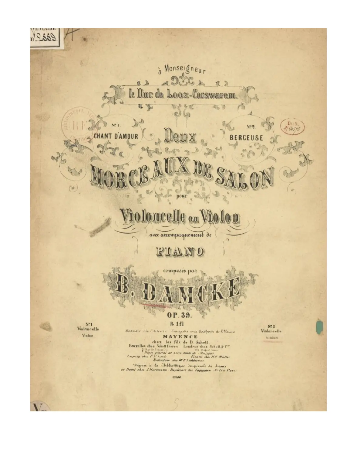 2 Morceaux de Salon - Page 1