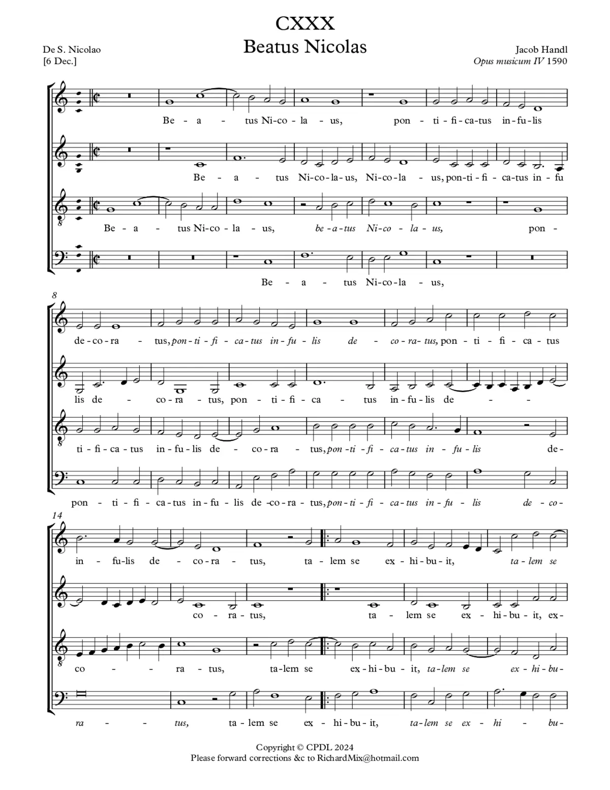 Beatus Nicolaus - Page 1