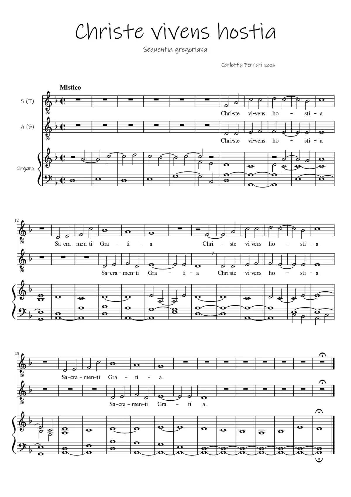 Christe vivens hostia - Page 1