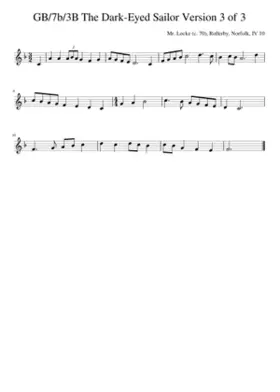 GB/7b/3B The Dark-Eyed Sailor Version 3 of 3