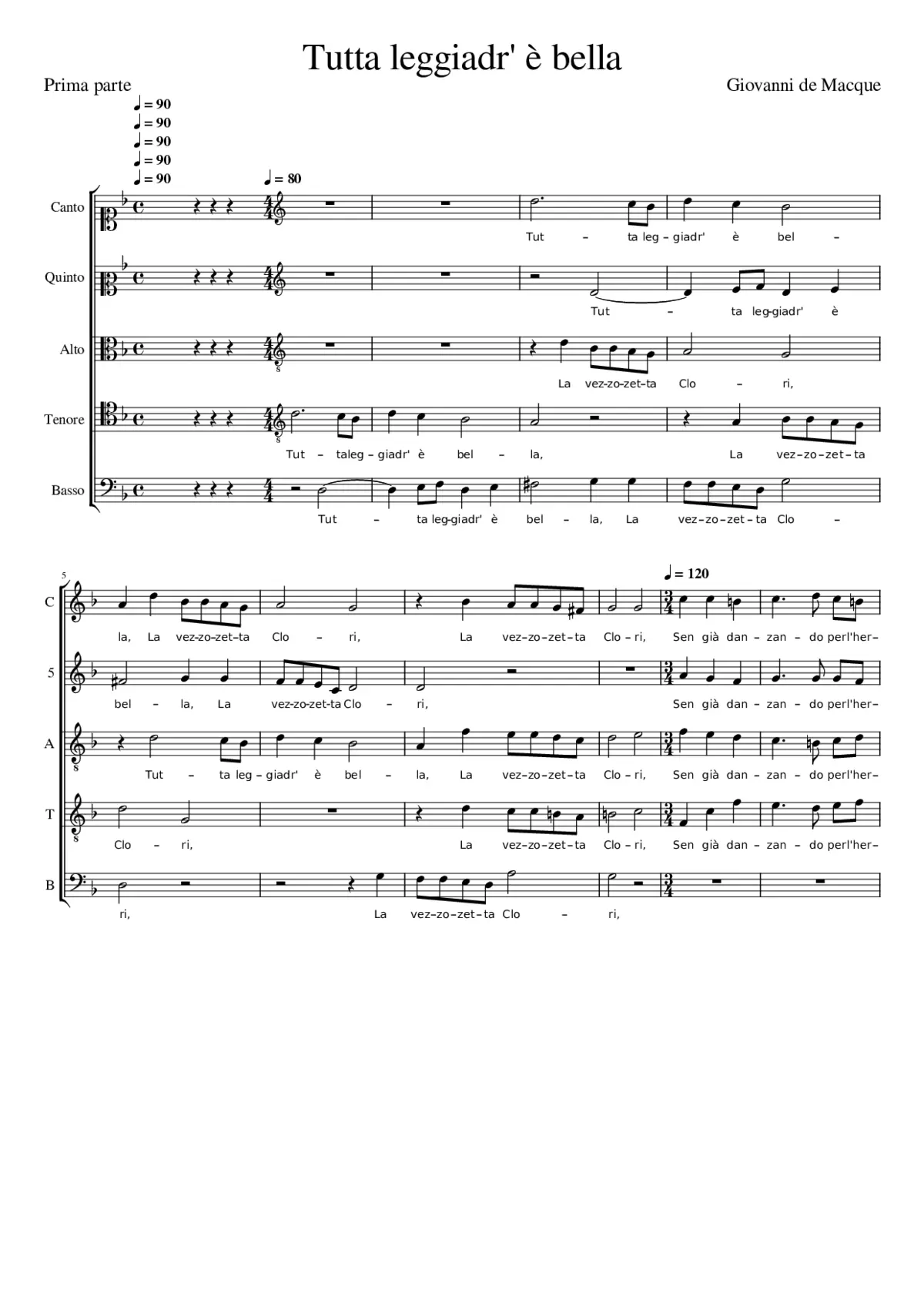 Tutta leggiadr' è bella - Page 1