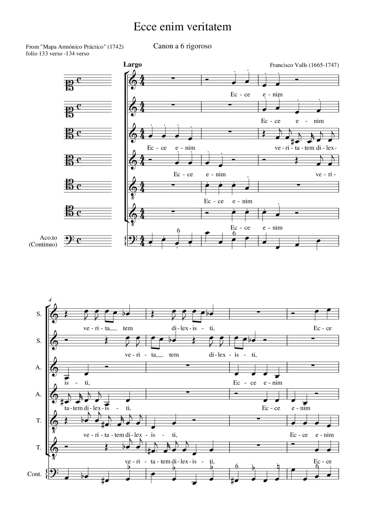 Ecce enim veritatem - Page 1