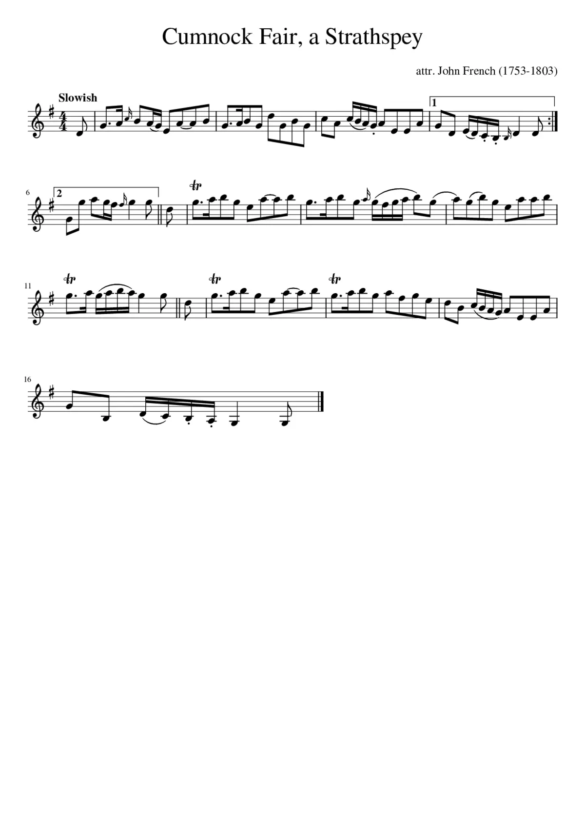 Cumnock Fair a Strathspey - Page 1