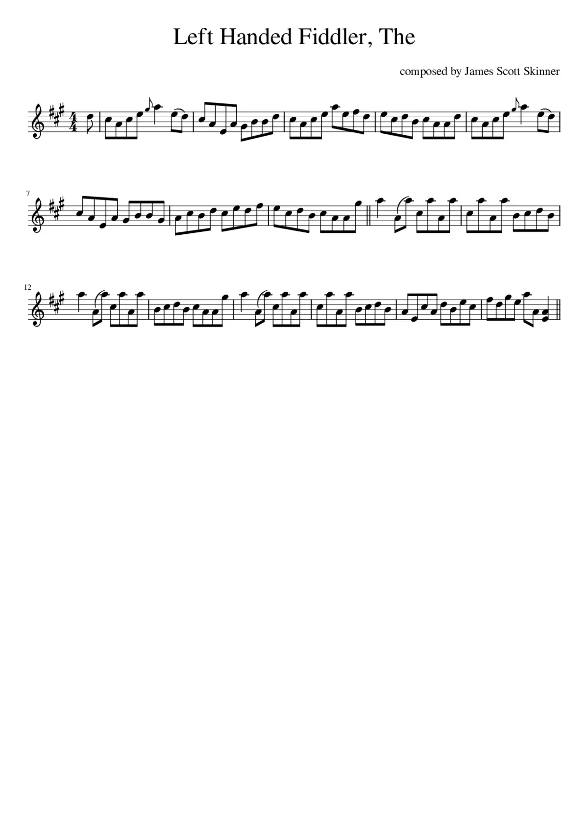The Left Handed Fiddler - Page 1
