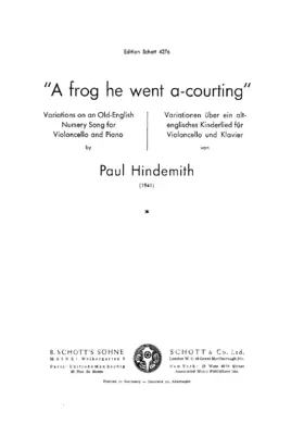 A frog he went a-courting