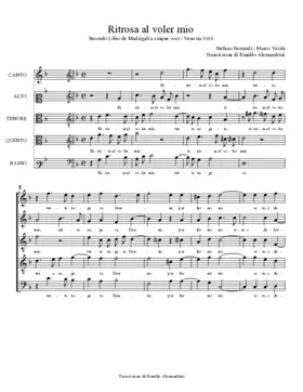 Ritrosa al voler mio