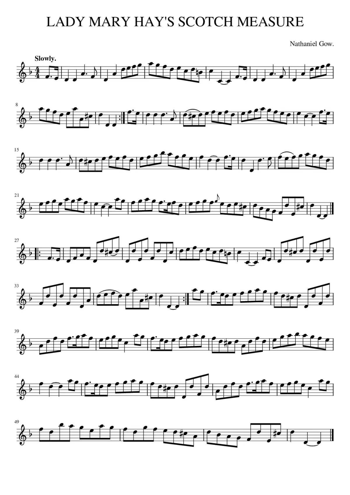 LADY MARY HAY'S SCOTCH MEASURE - Page 1