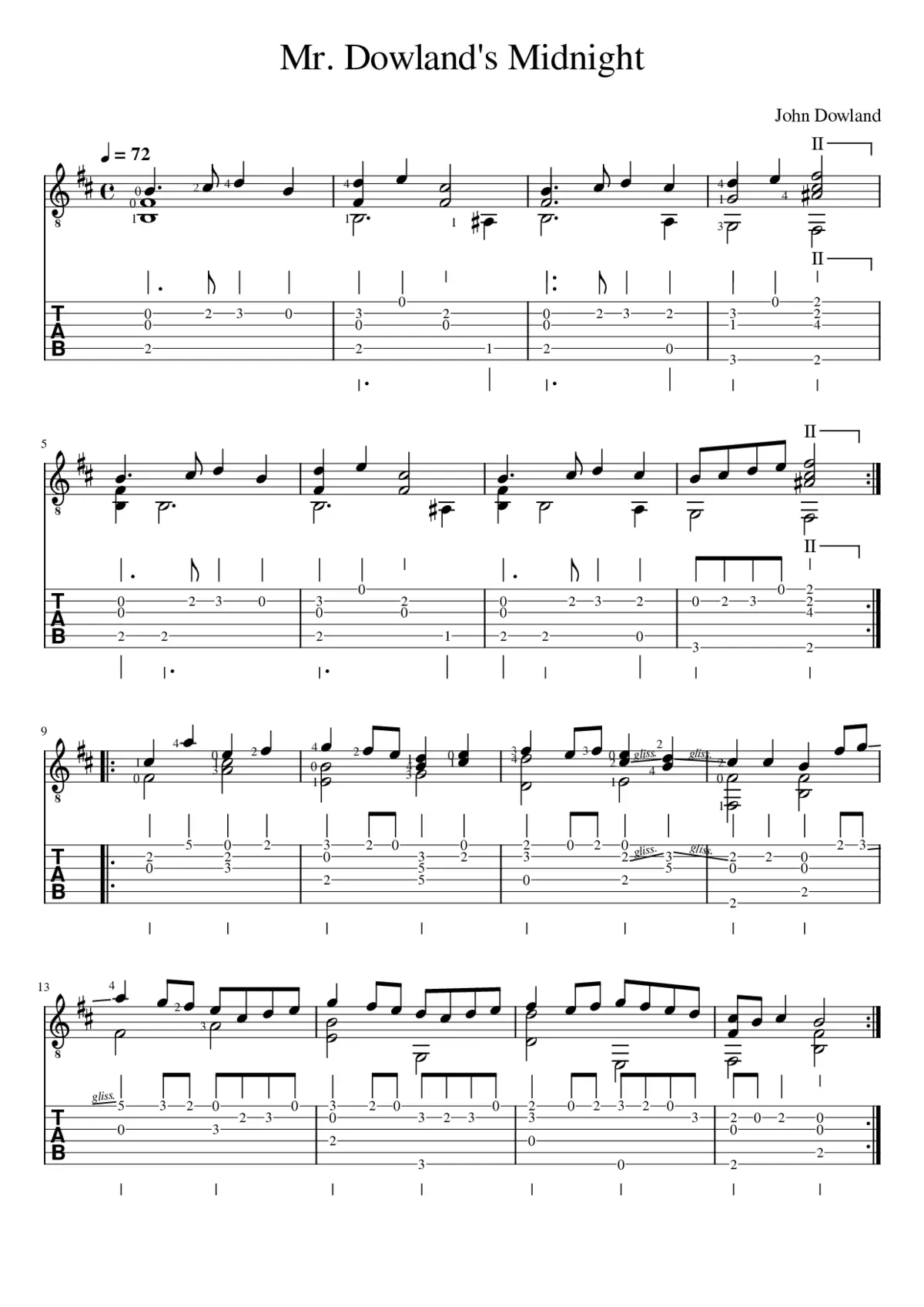 Mr Dowland's Midnight - Page 1