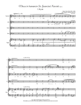 Missa in honorem St. Francisci Xaverii Op. 8