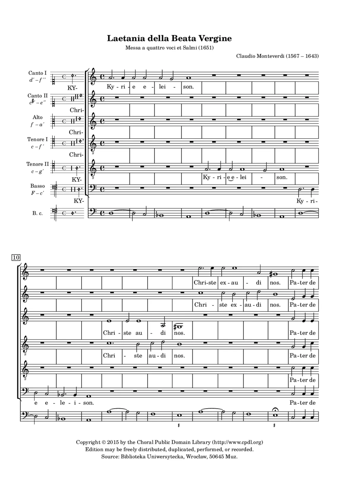 Litaniae della Beata Vergine - Page 1