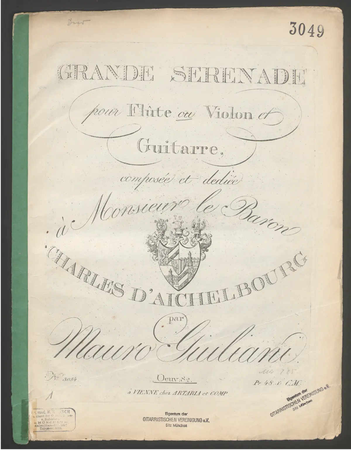 Grande sérénade pour flûte ou violon et guitarre - Page 1