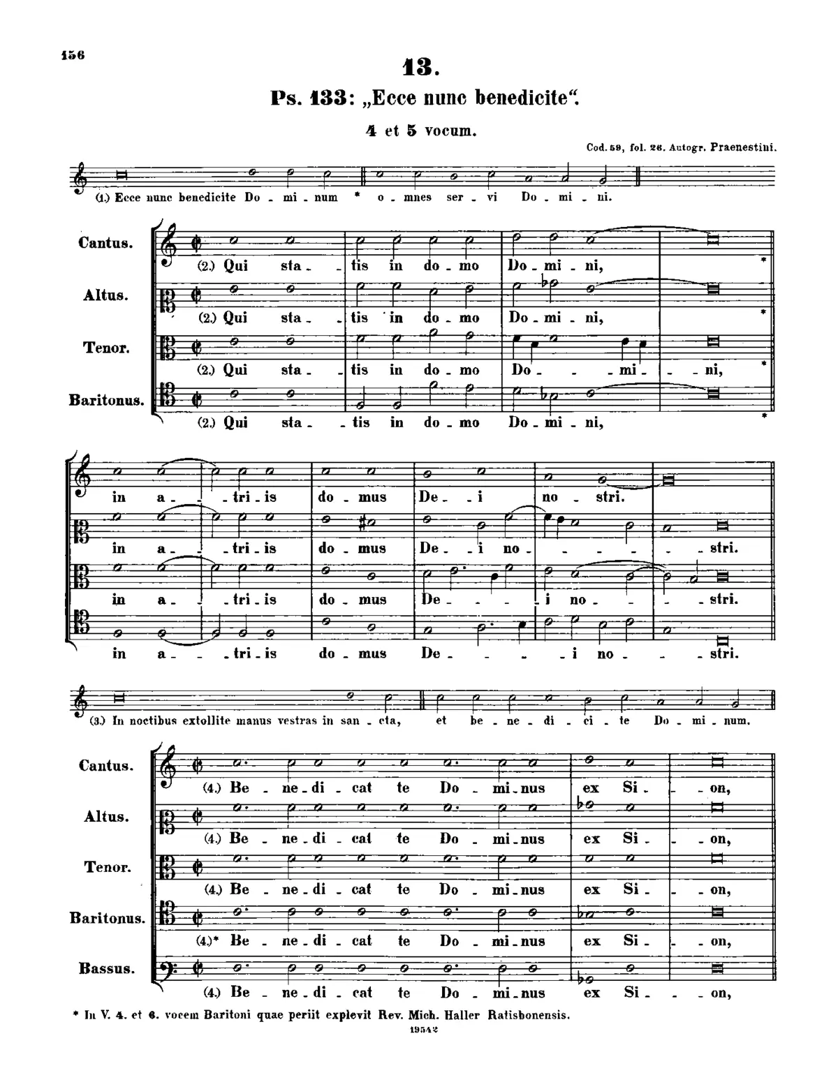 Ecce nunc benedicite Dominum - Page 1