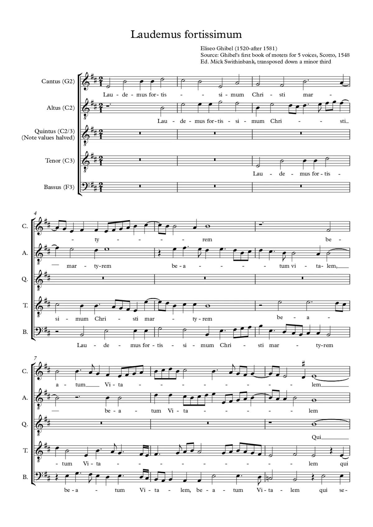 Laudemus fortissimum - Page 1