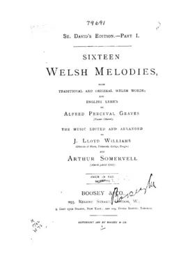 Sixteen Welsh melodies with traditional and original Welsh words and English lyrics