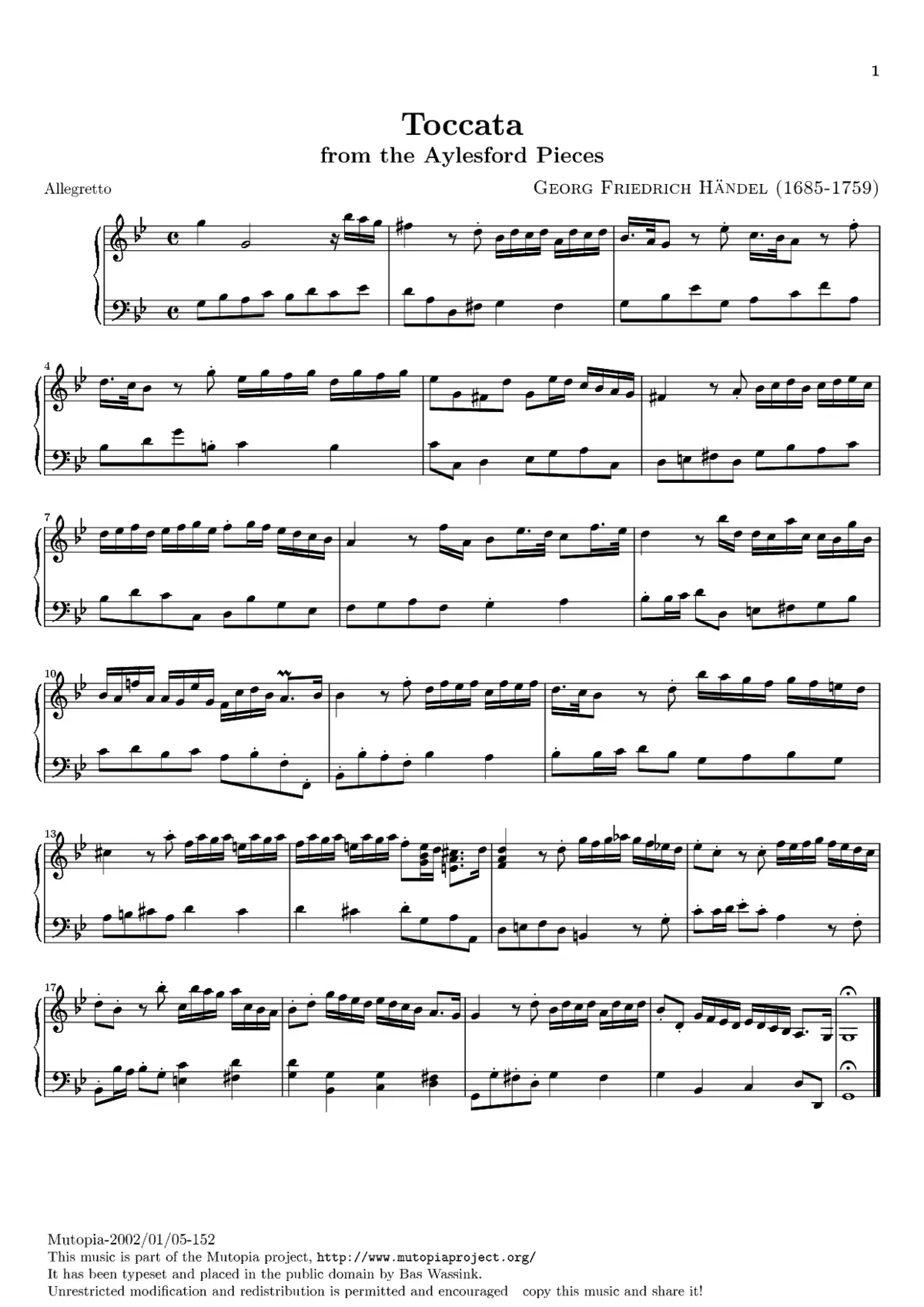 Suite in A minor - Page 1