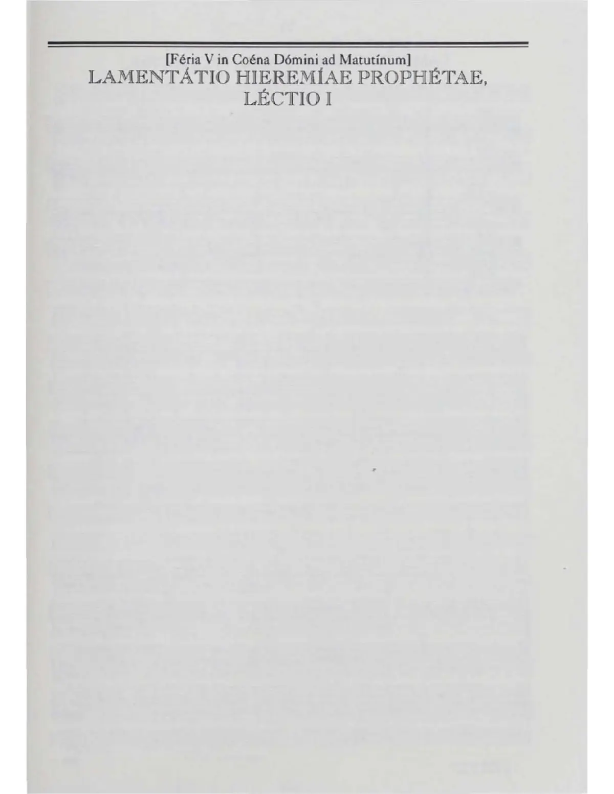 Lamentatio Hieremiae Prophetae Lectio I - Page 1