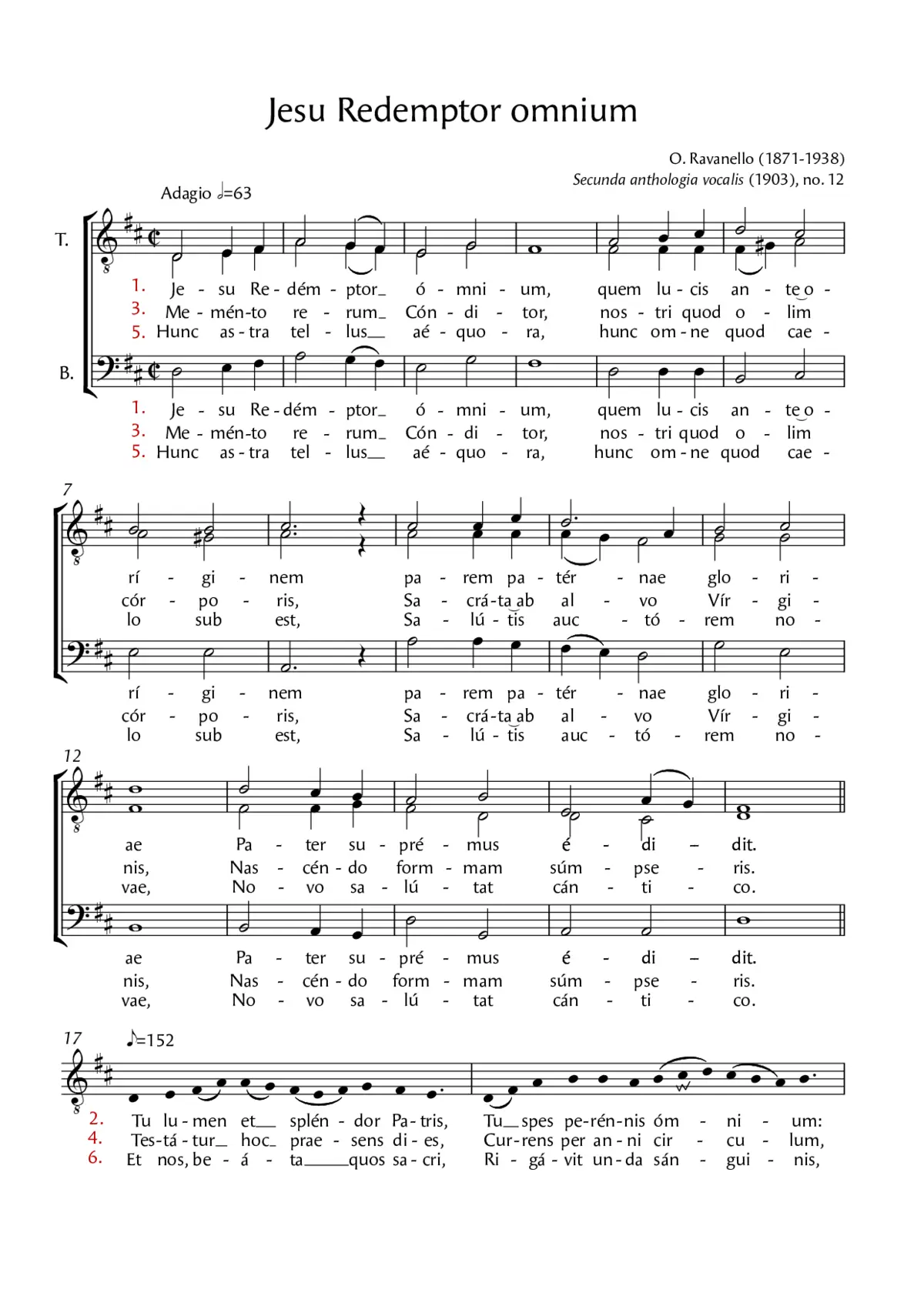 Jesu Redemptor omnium, op. 66/4 - Page 1