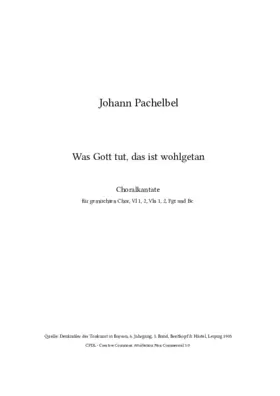 Was Gott tut, das ist wohlgetan, P.487